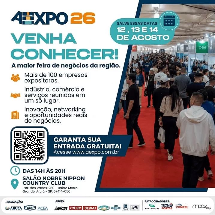 Arujá se prepara para receber a AEXPO 2026